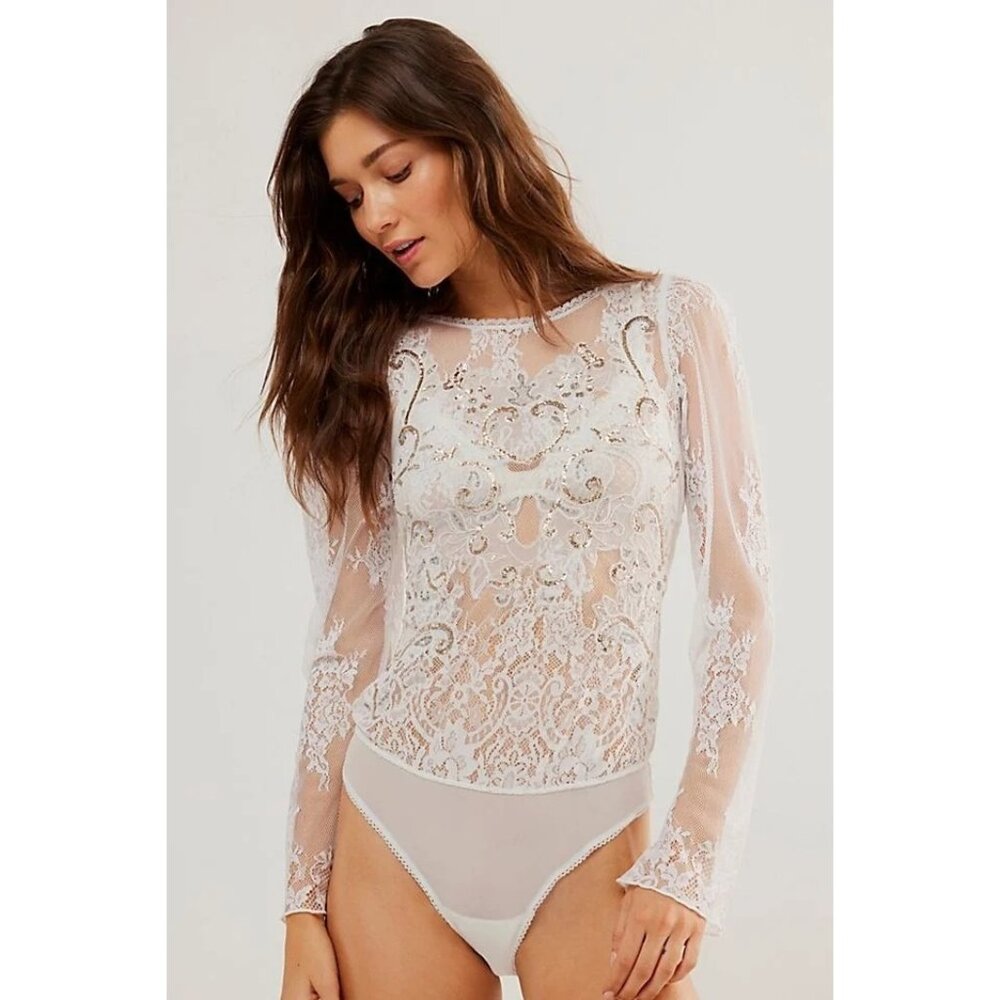 Free People Intimately $168 Ready To Party Bodysuit NEW